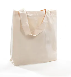 Cotton bag with a bottom and sides